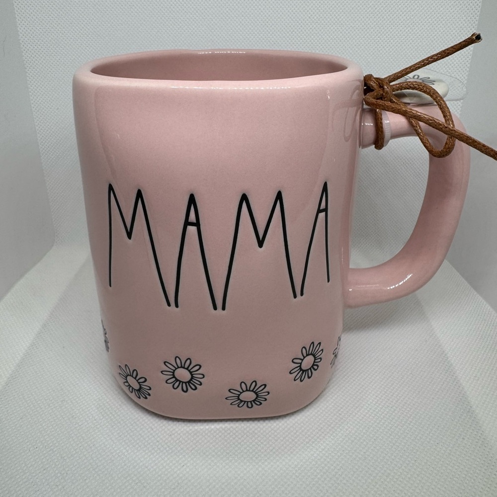 Rae Dunn Pink Ceramic 'Mama' Mug with Charm